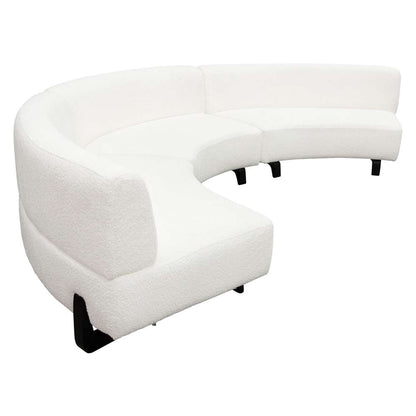 Diamond Sofa - Vesper 3PC Modular Curved Armless Sofa in Faux White Shearling w/ Black Wood Leg Base - VESPER3PCASWH veiw 3