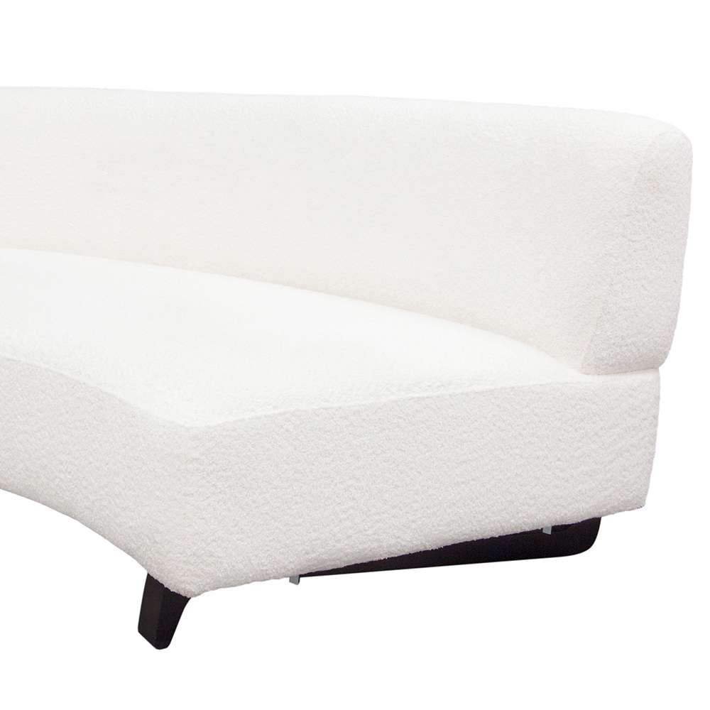 Diamond Sofa - Vesper 3PC Modular Curved Armless Sofa in Faux White Shearling w/ Black Wood Leg Base - VESPER3PCASWH veiw 9