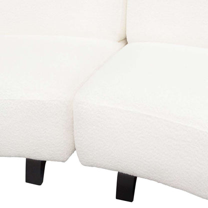 Diamond Sofa - Vesper 3PC Modular Curved Armless Sofa in Faux White Shearling w/ Black Wood Leg Base - VESPER3PCASWH veiw 10