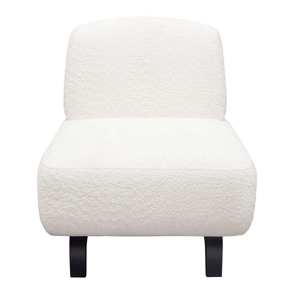 Diamond Sofa - Vesper Armless Chair in Faux White Shearling w/ Black Wood Leg Base - VESPERACWH veiw 1