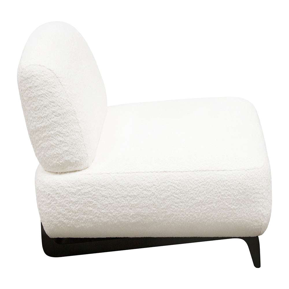 Diamond Sofa - Vesper Armless Chair in Faux White Shearling w/ Black Wood Leg Base - VESPERACWH veiw 10