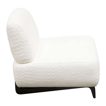 Diamond Sofa - Vesper Armless Chair in Faux White Shearling w/ Black Wood Leg Base - VESPERACWH veiw 10