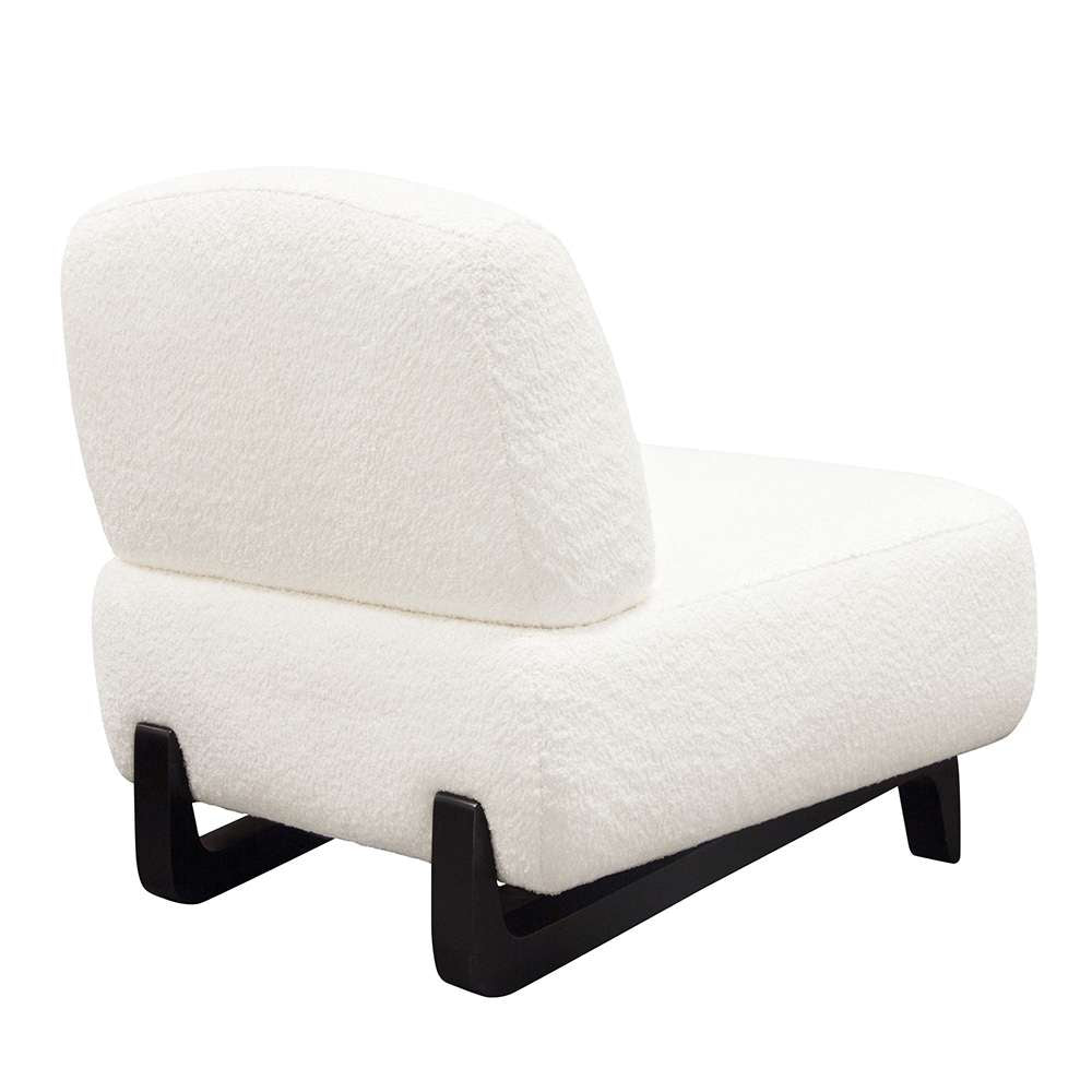 Diamond Sofa - Vesper Armless Chair in Faux White Shearling w/ Black Wood Leg Base - VESPERACWH veiw 12