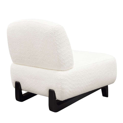 Diamond Sofa - Vesper Armless Chair in Faux White Shearling w/ Black Wood Leg Base - VESPERACWH veiw 12