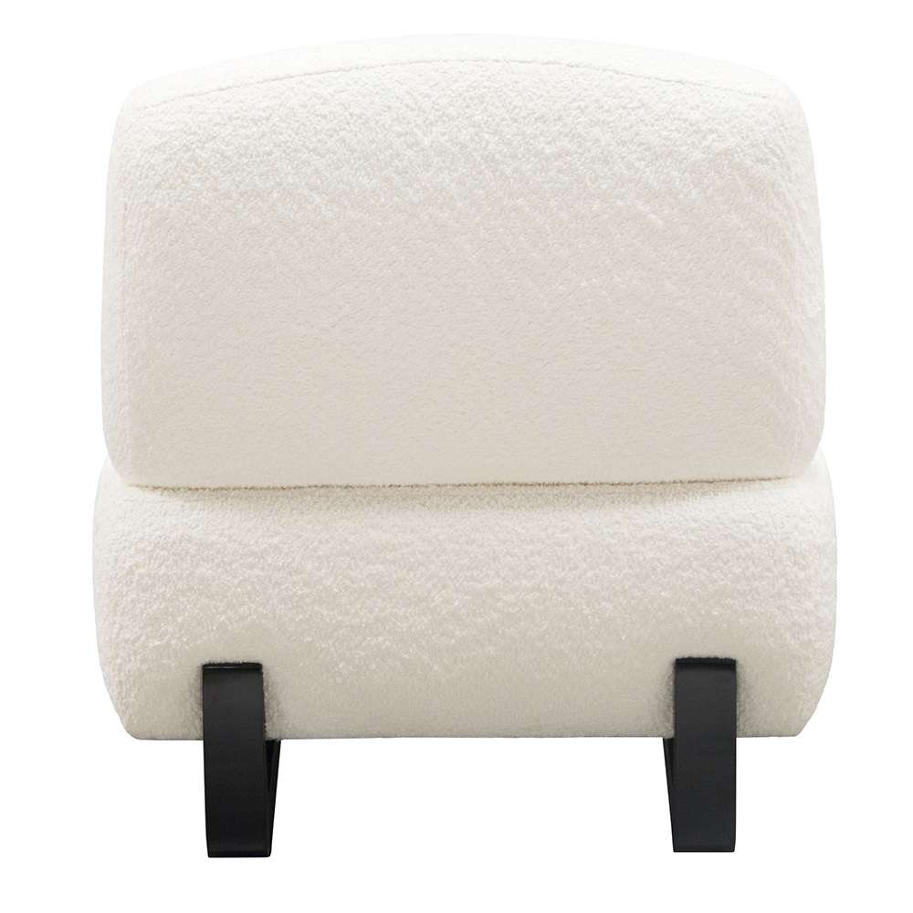Diamond Sofa - Vesper Armless Chair in Faux White Shearling w/ Black Wood Leg Base - VESPERACWH veiw 13