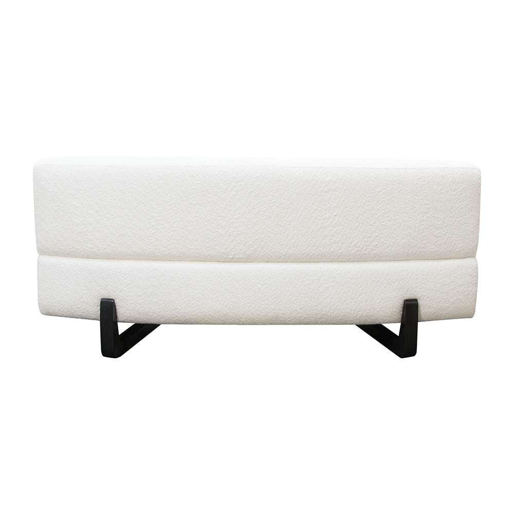 Diamond Sofa - Vesper Curved Armless Sofa in Faux White Shearling w/ Black Wood Leg Base - VESPERASWH veiw 8