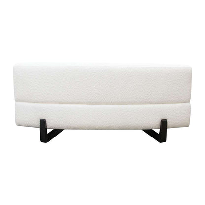 Diamond Sofa - Vesper Curved Armless Sofa in Faux White Shearling w/ Black Wood Leg Base - VESPERASWH veiw 8