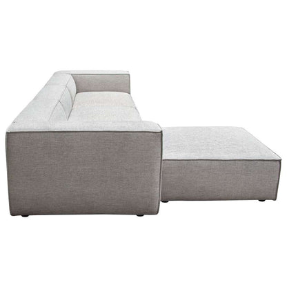 Diamond Sofa - Vice 4PC Modular Sectional in Barley Fabric with Ottoman - VICE4PCBA veiw 3