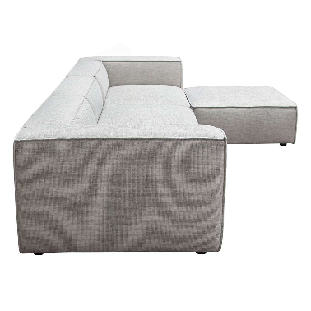 Diamond Sofa - Vice 4PC Modular Sectional in Barley Fabric with Ottoman - VICE4PCBA veiw 5