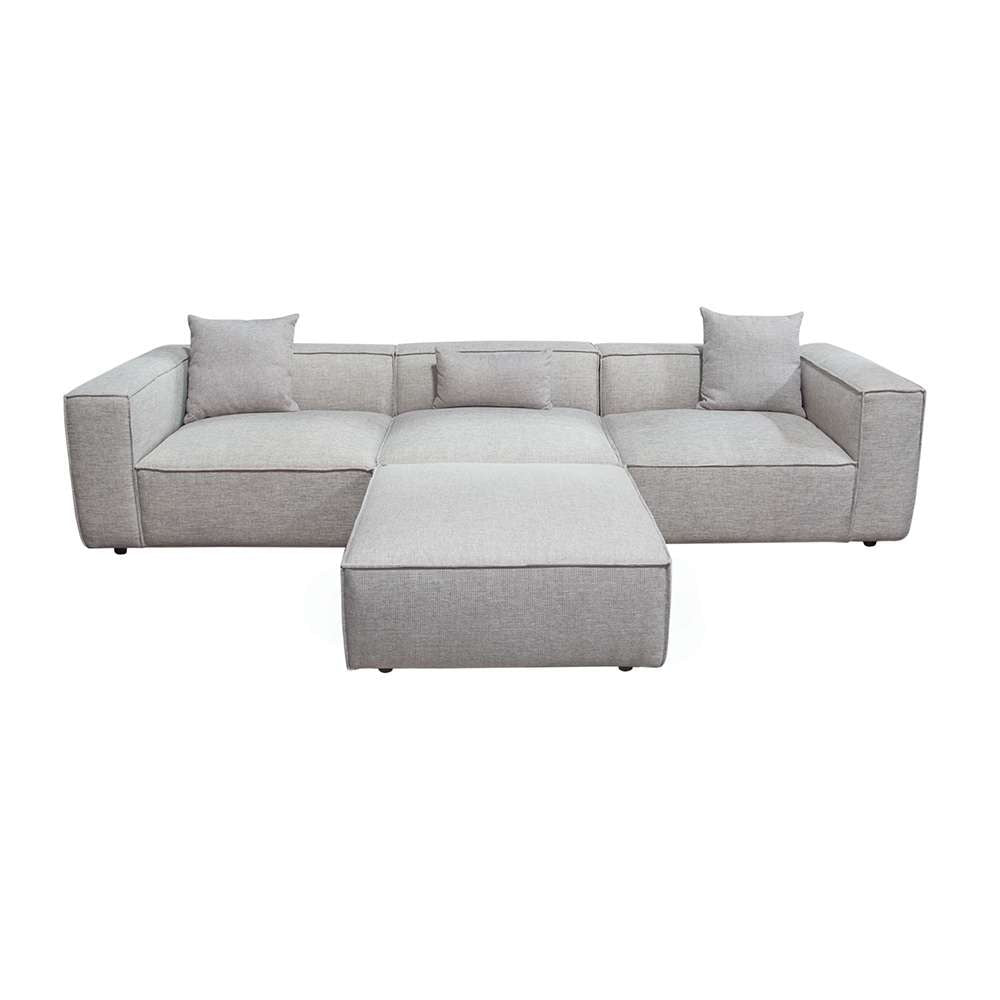 Diamond Sofa - Vice 4PC Modular Sectional in Barley Fabric with Ottoman - VICE4PCBA veiw 12