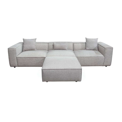 Diamond Sofa - Vice 4PC Modular Sectional in Barley Fabric with Ottoman - VICE4PCBA veiw 12