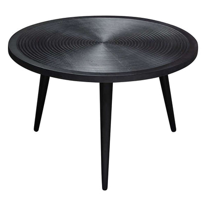 Diamond Sofa - Vortex Round Cocktail Table in Solid Mango Wood Top in Black Finish & Iron Legs - VORTEXCTBL veiw 7