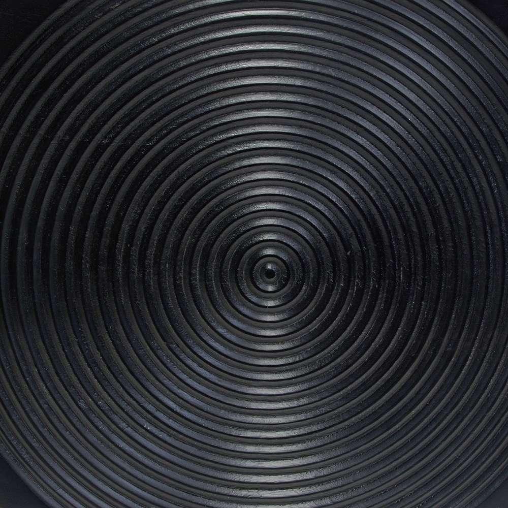 Diamond Sofa - Vortex Round End Table in Solid Mango Wood Top in Black Finish & Iron Legs - VORTEXETBL veiw 3