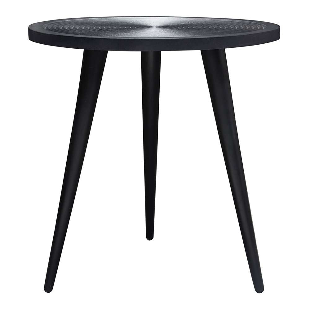 Diamond Sofa - Vortex Round End Table in Solid Mango Wood Top in Black Finish & Iron Legs - VORTEXETBL veiw 5
