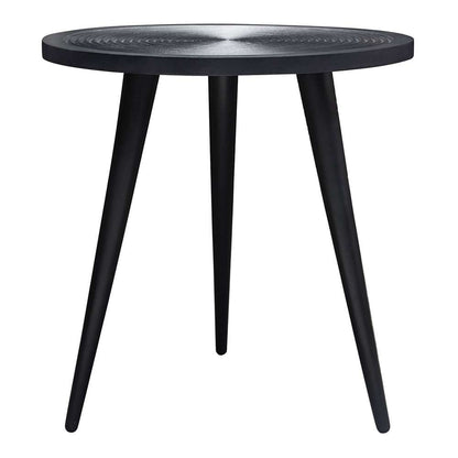 Diamond Sofa - Vortex Round End Table in Solid Mango Wood Top in Black Finish & Iron Legs - VORTEXETBL veiw 5
