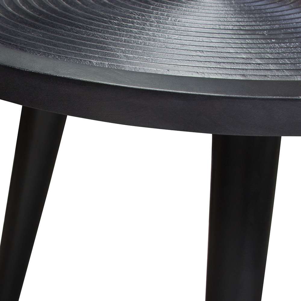 Diamond Sofa - Vortex Round End Table in Solid Mango Wood Top in Black Finish & Iron Legs - VORTEXETBL veiw 9