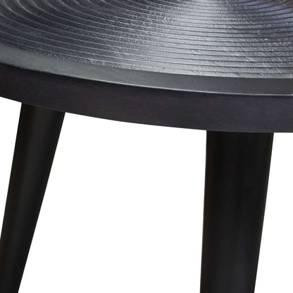 Diamond Sofa - Vortex Round End Table in Solid Mango Wood Top in Black Finish & Iron Legs - VORTEXETBL veiw 9