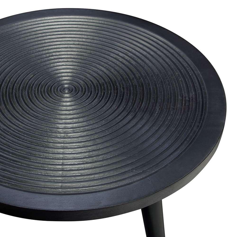 Diamond Sofa - Vortex Round End Table in Solid Mango Wood Top in Black Finish & Iron Legs - VORTEXETBL veiw 10
