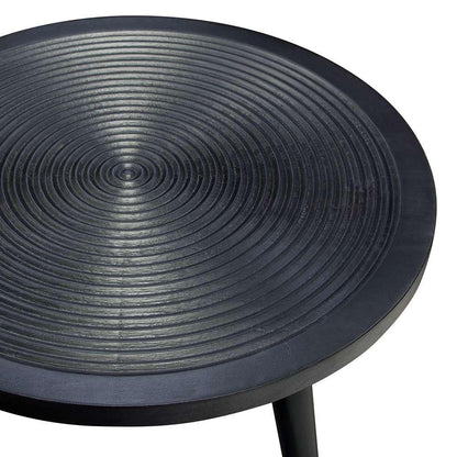 Diamond Sofa - Vortex Round End Table in Solid Mango Wood Top in Black Finish & Iron Legs - VORTEXETBL veiw 10
