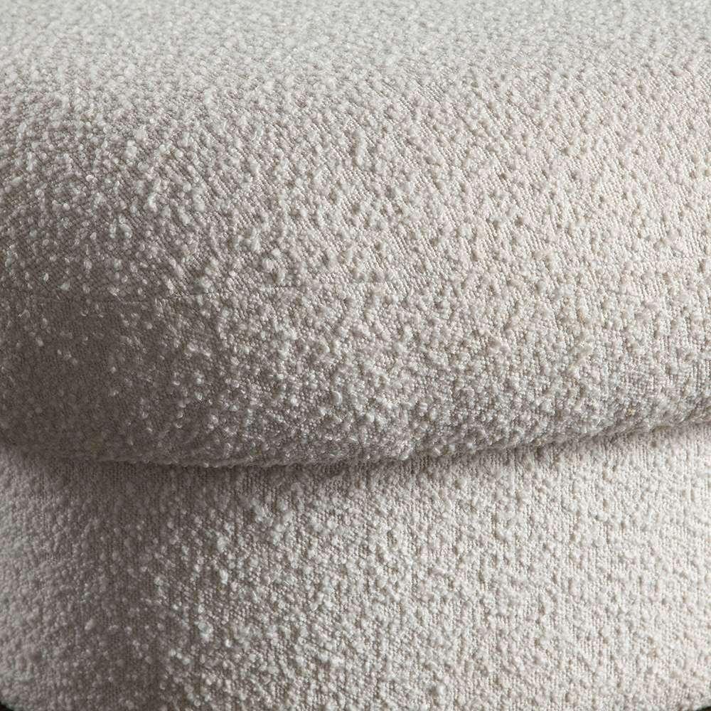 Diamond Sofa - Wave Curved Accent Bench in Ivory Boucle Fabric - WAVEBEIV veiw 4