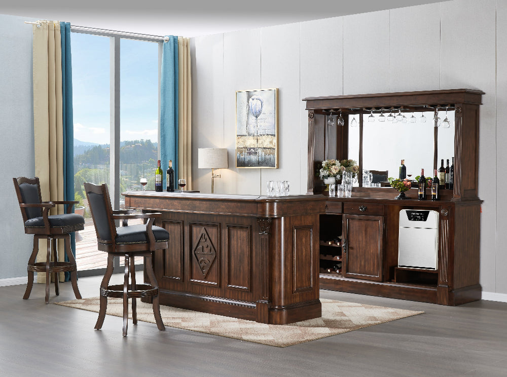 ECI Furniture - 30in Leather Nail Head Barstool in Distressed Walnut - 7040-35-BS-30 view 5