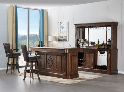 ECI Furniture - 30in Leather Nail Head Barstool in Distressed Walnut - 7040-35-BS-30 view 5