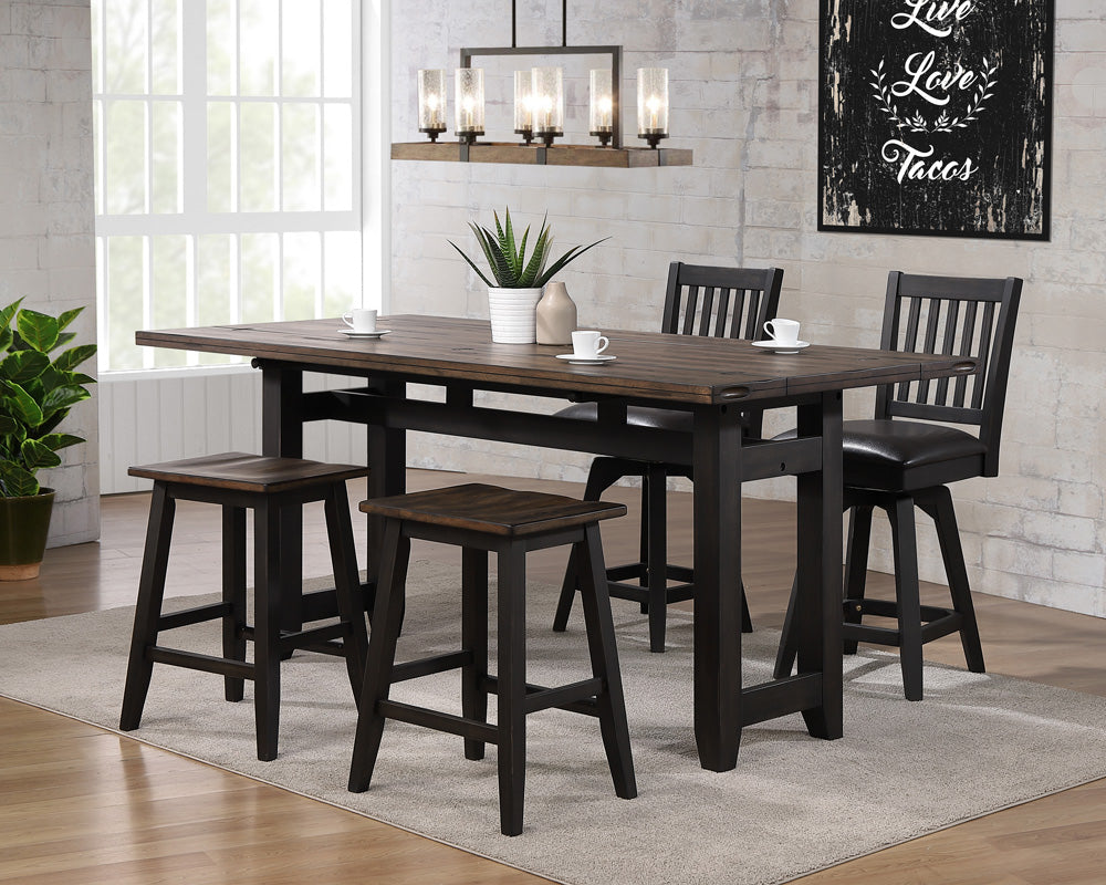 ECI Furniture - Ashford 24in Saddle Stool w/ wood seat (Set of 2) - 1859-23-SS24 view 3