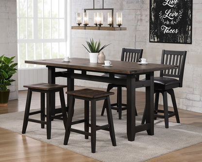 ECI Furniture - Ashford 24in Saddle Stool w/ wood seat (Set of 2) - 1859-23-SS24 view 3