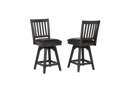 ECI Furniture - Ashford 24in Slat Back Swivel Counter Stool w/ vinyl seat (Set of 2) - 1859-23-CS view 1