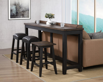 ECI Furniture - Ashford 24in Saddle Stool w/ wood seat (Set of 2) - 1859-23-SS24 view 2