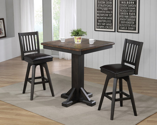 ECI Furniture - Ashford 30in Slat Back Swivel Bar Stool / vinyl seat (Set of 2) - 1859-23-BS view 2