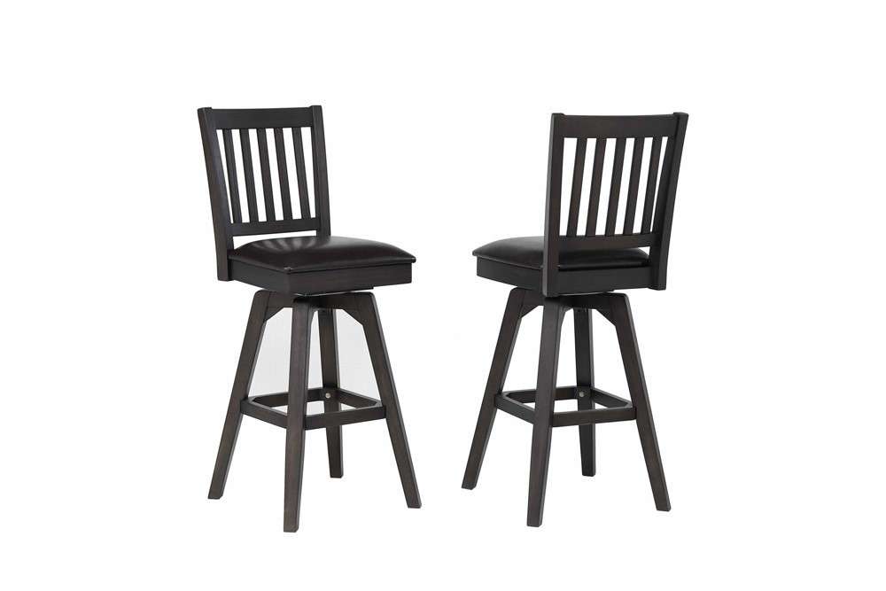 ECI Furniture - Ashford 30in Slat Back Swivel Bar Stool / vinyl seat (Set of 2) - 1859-23-BS view 1