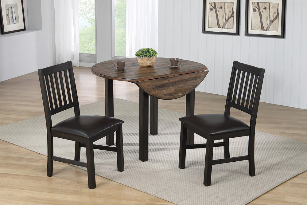 ECI Furniture - Ashford Slat Dining Chair w/brown seat (Set of 2) - 1859-23-S view 2
