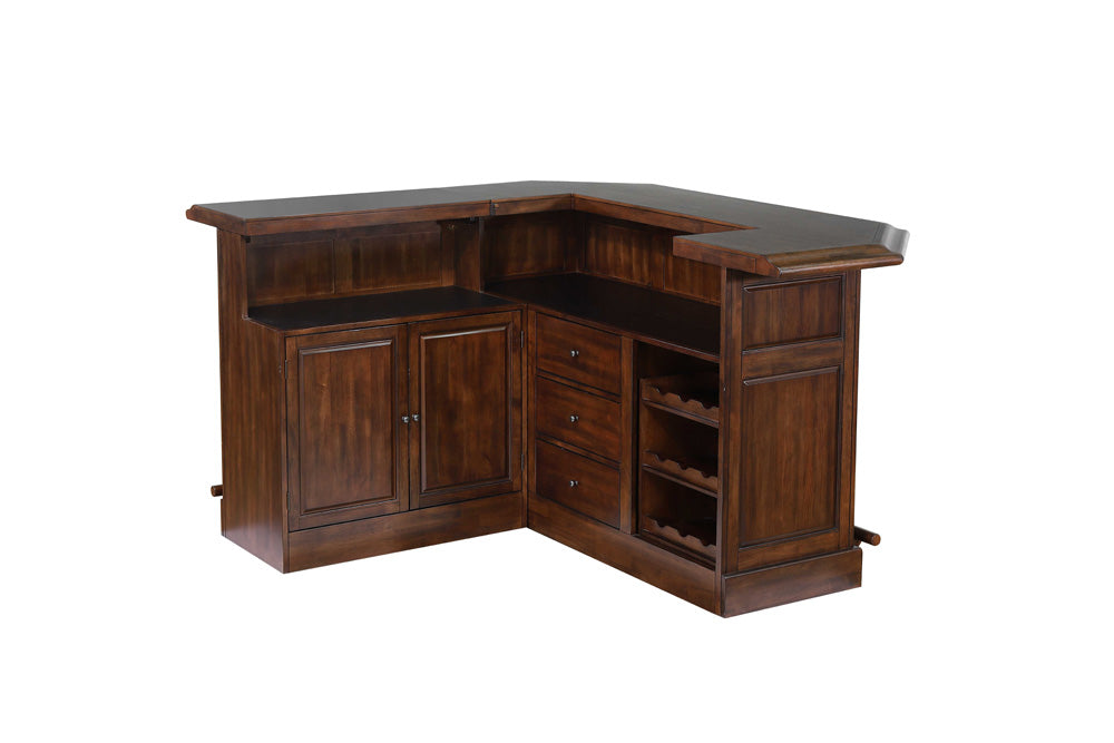 ECI Furniture - Belvedere Return Bar Complete, Distressed Walnut - 0411-35-T/B/R view 2