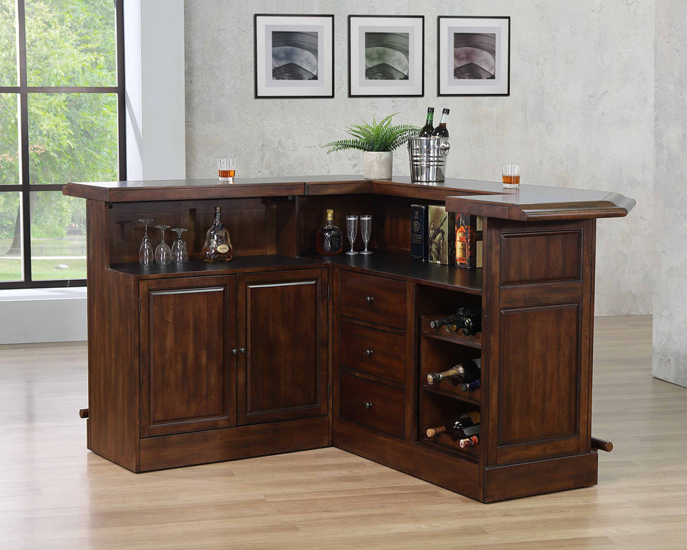 ECI Furniture - Belvedere Return Bar Complete, Distressed Walnut - 0411-35-T/B/R view 5