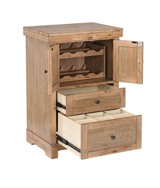 ECI Furniture - Brownstone 24 in. W Spirit Cabinet, Warm Brown - 0600-77-SC24 view 1