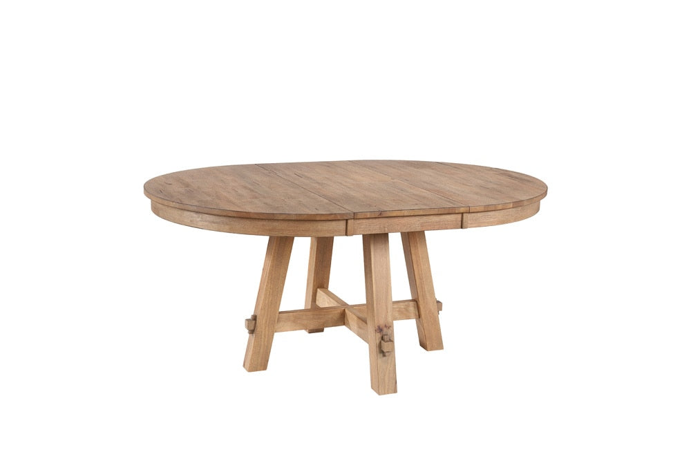 ECI Furniture - Brownstone 42 in. Round Dining Table Complete, Warm Brown - 0600-77-RT/RB veiw 1