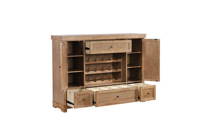 ECI Furniture - Brownstone, 60 in. W Spirit Cabinet, Warm Brown - 0600-77-SC60 view 1