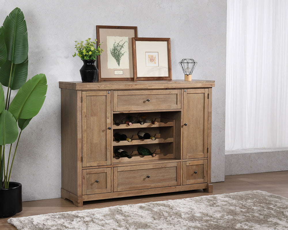 ECI Furniture - Brownstone, 60 in. W Spirit Cabinet, Warm Brown - 0600-77-SC60 view 2