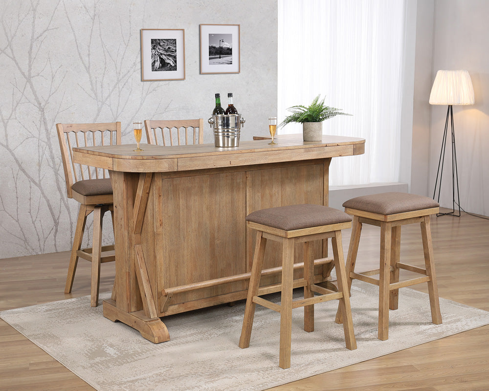 ECI Furniture - Brownstone 72 in. W Bar Complete, Warm Brown - 0600-77-BT/B view 4
