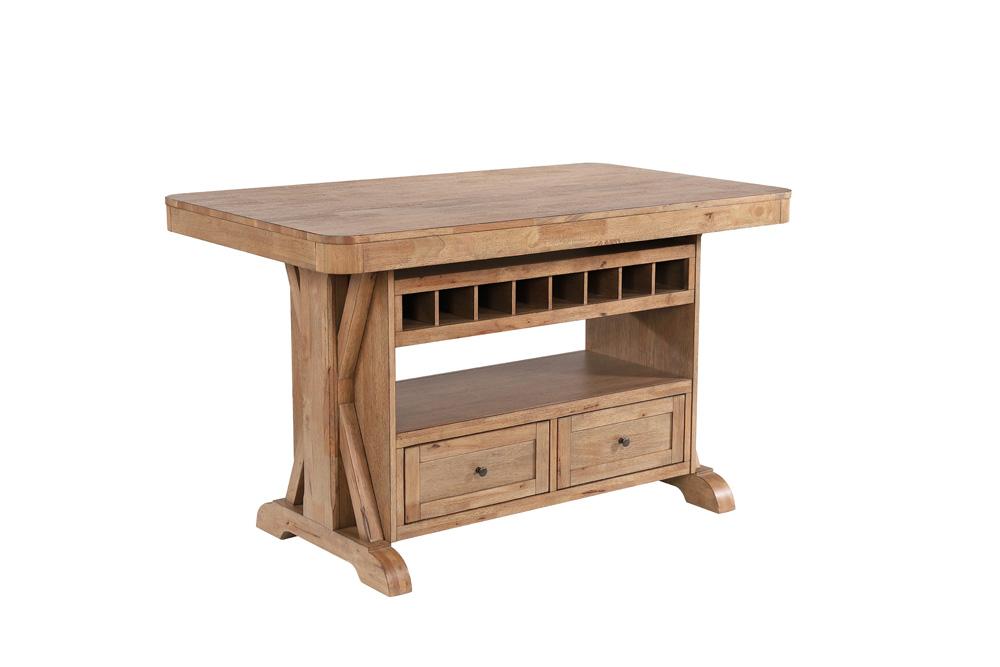 ECI Furniture - Brownstone Dining Island Complete, Warm Brown - 0600-77-IT/IB view 1