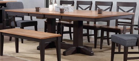 ECI Furniture - Choices Complete Trestle Table in Black Oak - 0733-50-TT_TB veiw 1