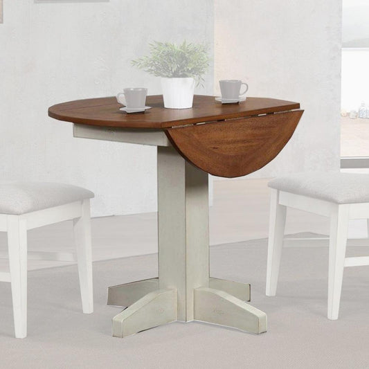 ECI Furniture - Choices Drop Leaf Table Complete, Antique White - 0733-20-DLT/DLB veiw 1