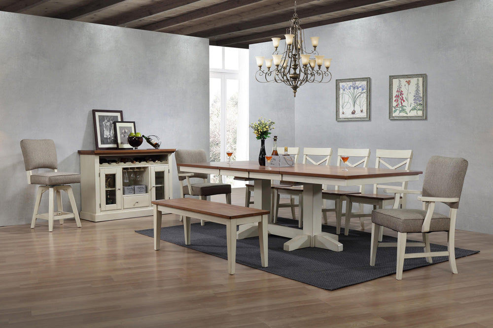 ECI Furniture - Choices Server in Antique White/Acacia - 0733-20-SR view 2