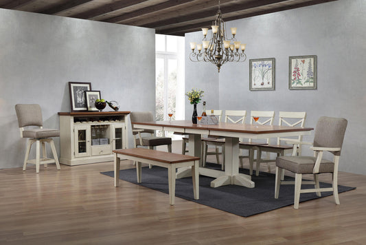 ECI Furniture - Choices Server in Antique White/Acacia - 0733-20-SR view 2