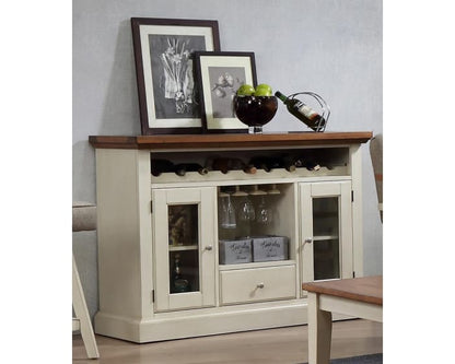 ECI Furniture - Choices Server in Antique White/Acacia - 0733-20-SR view 1