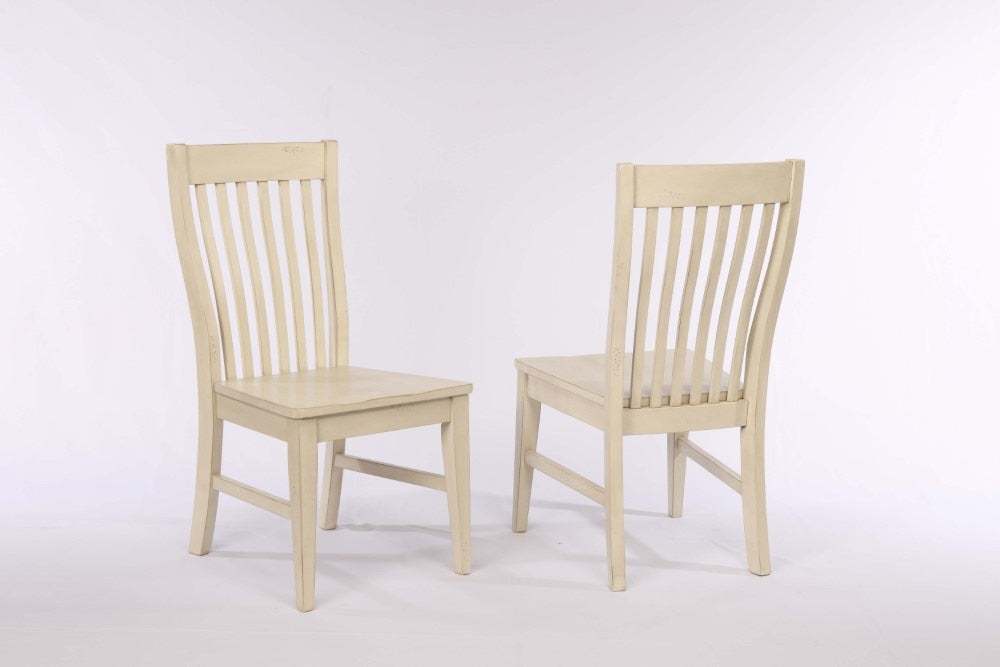 ECI Furniture - Choices Slat Back Seat - Antique White - Side Chair (Set of 2) - 0738-20-S1 veiw 1