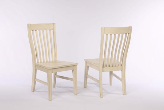 ECI Furniture - Choices Slat Back Seat - Antique White - Side Chair (Set of 2) - 0738-20-S1 veiw 1