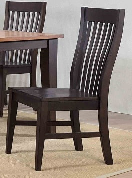 ECI Furniture - Choices Slat Back Seat - Black Oak - Side Chair (Set of 2) - 0738-50-S1 view 1
