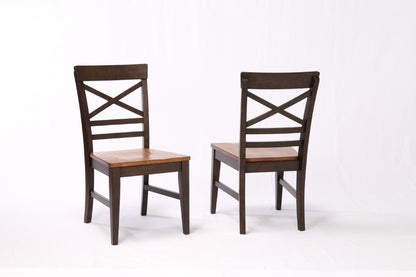 ECI Furniture - Choices X Back with Acacia Finished Seat - Black Oak - Side Chair (Set of 2) - 0737-50-S1 view 1
